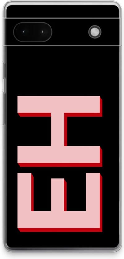 Gepersonaliseerd - Case Company® - Hoesje geschikt voor Google Pixel 6a hoesje - Monogram - Soft Cover Telefoonhoesje - Bescherming aan alle Kanten en Schermrand