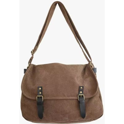 Grote Capaciteit Casual Veelzijdige Student Vintage Messenger Tas Pendelaar Schouder Crossbody Tas bruin