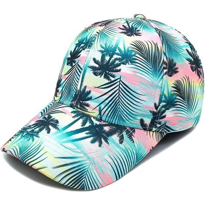 Lente/Zomer Mode Kokosnootprint Baseballpet Zachte Top Buiten Verstelbaar Eendenbek Pet Unisex Populaire Zonbescherming Eendenpet XS black