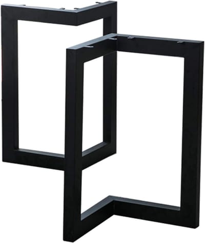 Metalen tafelpoten - Bureauonderstellen - Meubels maken - Industriële driehoek - 72 cm hoog - Zwart