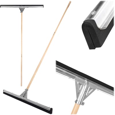 KADAX Vloertrekker, watertrekker met lange steel van robuust metaal, trekker met kop van schuim en metalen delen, waterschuiver voor garage, wasruimte, terras (breedte: 75 cm)