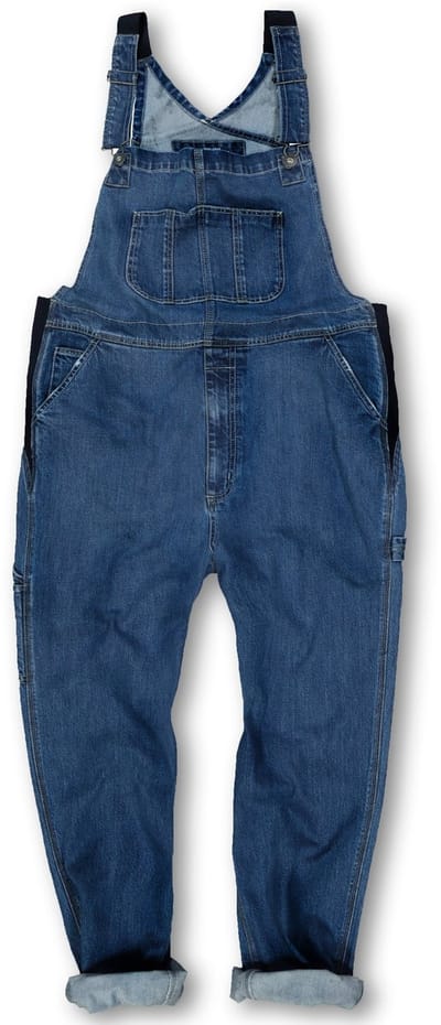 JP 1880 - Heren - Tuinbroek workwear jeans veel zakken elastische inzetstukken - Blauw denim - Maat 4XL