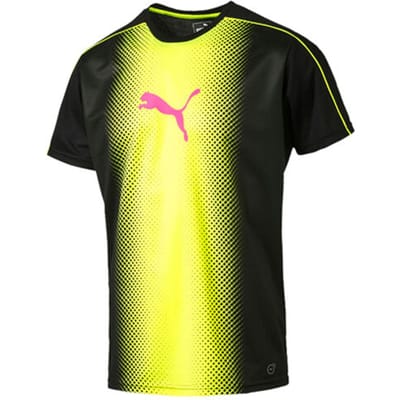 Puma IT evo TRG Touch Cat Grafisch Zwart Geel Heren T-shirt 654843 57