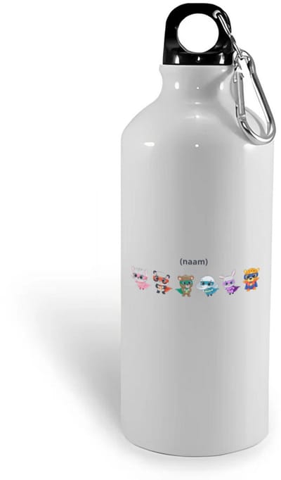 Hacebo® - Dieren superhelden met eigen naam waterfles - Superhelden - kinderen - leuke cadeau voor iemand die van houdt van superhelden - verjaardagscadeau - kado - gift - water fles - 400ML