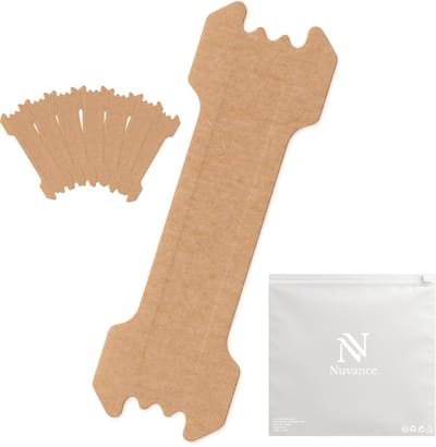 Nuvance Neusstrips 50 Stuks - Neuspleisters - Bruin - Anti Snurk Pleisters - Neusspreider - Snurken - Betere Ademhaling
