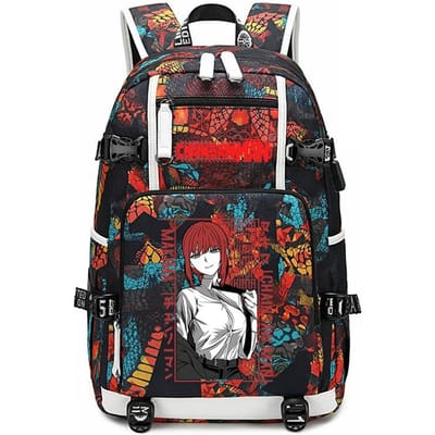 Chainsaw Man Anime Print Student Rugzak Grote Capaciteit Casual Dagrugzak voor Kinderen Tieners School Reizen