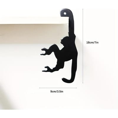 Eenvoudige Installatie Gietijzeren Monkey Hanger Modieuze Wanddecoratie Opbergrek, Voor Keuken, Badkamer Multifunctioneel Decoratief Ontwerp