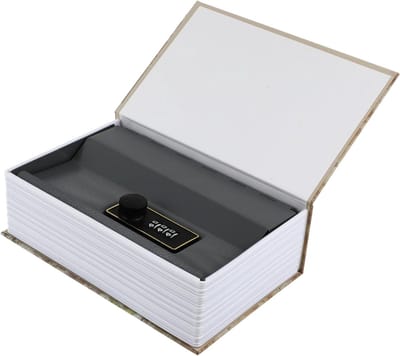 Boekenkluis Cijferslot - Nep Boek Kluisje - Waardevolle Spullen Opslag - Verborgen Compartiment - 18x11.5cm - Beige
