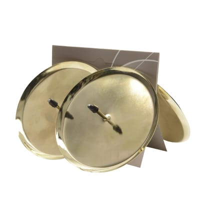 Kaarshouder ijzer d8 cm l.goud 4st