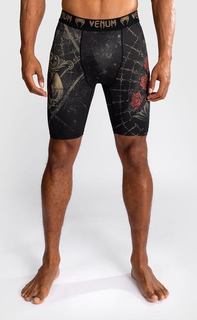 Venum Santa Muerte 5.0 Vale Tudo short diep zwart goud - XXL - Jeans Maat 38