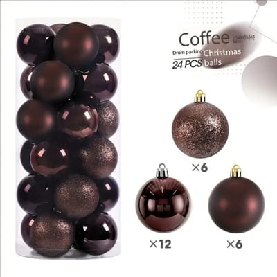 Livano Kerstballen - Kerstversiering - Plastic - Kerstballenset - Zilver - 24 stuks