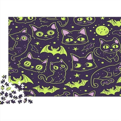 Onmogelijke Puzzel - Legpuzzel Volwassenen - Ontspanning Thuis - Unieke Vormen - 1000 Stukjes - Halloween Stijl