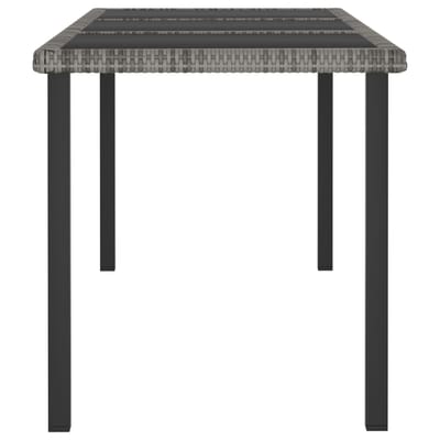 vidaXL - Tuintafel - 180x70x73 - cm - poly - rattan - grijs