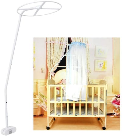 Dailygoods- Klamboestandaard Verstelbaar - Klamboe Houder - Lichtgewicht - Hoogwaardig Materiaal - 1,1 m Hoogte - Inclusief Klemmen en Schroef - Klamboehouder