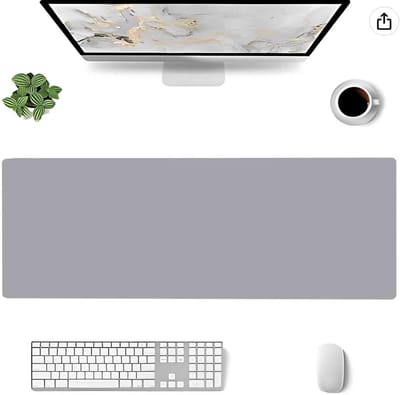 Grote Muismat - Bureau Onderlegger - Comfortabel Werken - Antislip Onderkant - 80x30 cm - Grijs