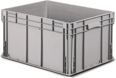 Alpac Stapelbak - Opbergbak - Opbergbox groot - 800 x 600 x 430 mm - 175L - Grijs