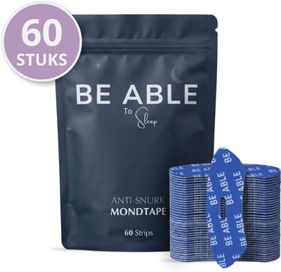Be Able Mondtape – 60 Stuks – Hypoallergene Slaaptape – Anti Snurk – Mouth Tape – Mondpleisters voor Beter Slapen