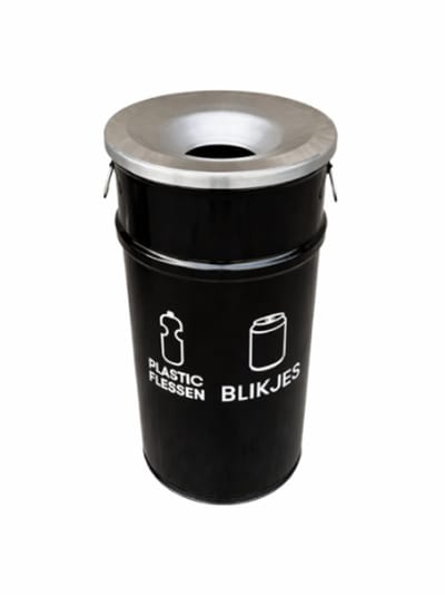 Prullenbak BinBin Black 80 L vlamwerend DUO