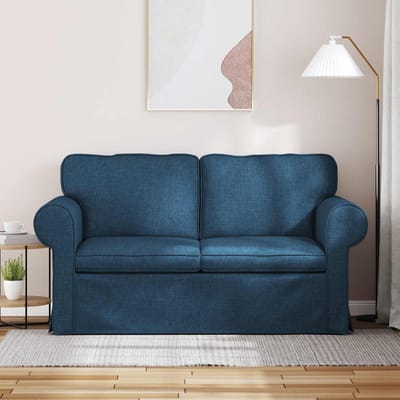 vidaXL Bank Blauw 155 x 82 x 80 cm Stof