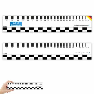 Scheurmeetliniaal Set - Taxatie Gereedschap - Scheuren Meten - Nauwkeurig 0.1mm - 2x 15 cm - Transparant