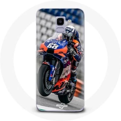 Hoesje - Samsung - Galaxy J6 2018 - Flexibel - Miguel Oliveira Moto GP 88 - Wit
