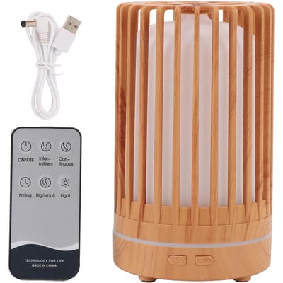 Luchtbevochtiger met Kleurrijke Lichten Vogelkooi Ultrasone Luchtbevochtiger USB 200ML Laag Geluidsniveau Watertekort beige