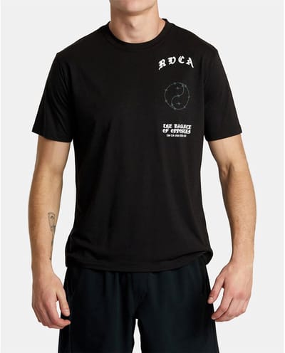 Rvca Va Barb T-shirt Met Korte Mouwen Zwart M Man