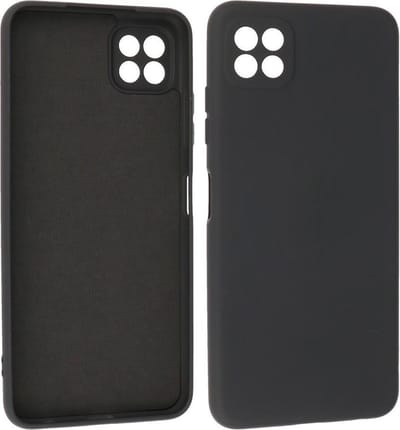 Hoesje Geschikt voor de Samsung Galaxy A22 5G - Fashion Color Backcover Telefoonhoesje - Zwart