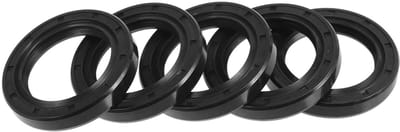 Dubbele Lip Oliekeerring met Rotating Spring Staal Sealing Ring 31x45x7mm - Rubber NBR, Hoge Druk, Zwart, Set van 5, Voor Diverse Toepassingen