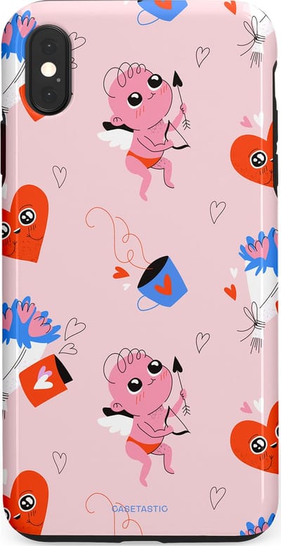 Casetastic Hoesje Geschikt voor Apple iPhone Xs Max - Stijlvolle Beschermende Duo-layer Case - Cupido's Keuze
