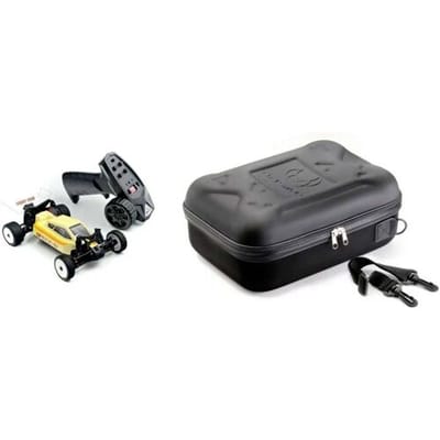 Hobby Plus 1:24 2WD Buggy Speck-B RTR (Vintage Creme)+ Absima Case Crème Brushed 1:24 RC modelauto voor beginners Elektro Buggy Achterwielaandrijving RTR 2,4