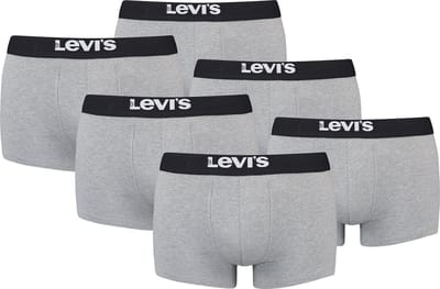 BOXERS 6-pack Levi's Solid Basic herenboxershorts, gemaakt van biologisch katoen