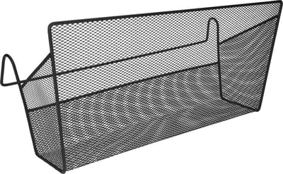 QUVIO Bed organizer - Nachtkastje voor telefoon & boeken - 2e nachtkastje - Opbergen - Opbergcase - Metaal - Zwart - 15,5 x 39 x 19 cm