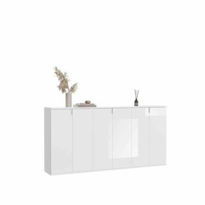 Projectxcombinatie wit hoogglans - 34x183x99cm
