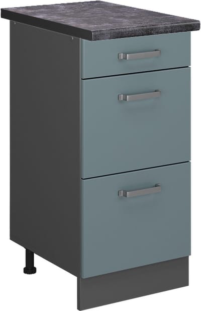 Vicco R-Line Keukenonderkast – 40 cm met laden, WB Antraciet Blauw-grijs