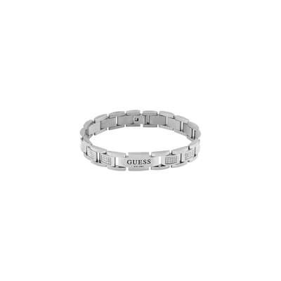 Guess - Heren Guess heren stalen armband FRONTIERS - Armband - Staal - Zilverkleurig - 21.50 cm