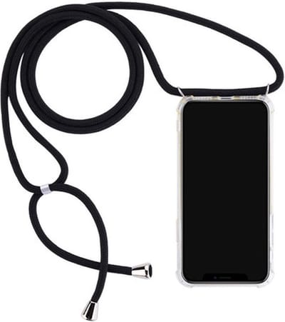 LuxeBass Hoesje geschikt voor Samsung Galaxy A33 5G met koord - draagriem - nek - kettinghoesje - Antishock - Transparant