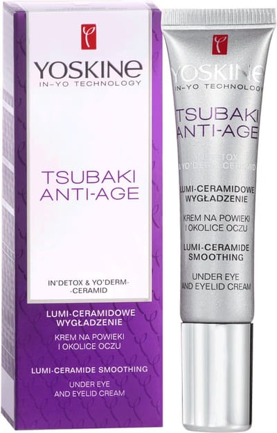 Yoskine Tsubaki Anti-Age Oogcrème – Verzorgende Oog- & Ooglidcrème met Tsubaki Olie + Ceramiden – Vermindert Donkere Kringen & Wallen – 15 ml