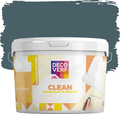 Decoverf clean muurverf petrolblauw, 4L