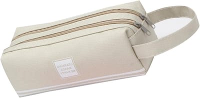 Multifunctionele Pennenetui - Potloodzakje Opbergtas - School en Kantoor - Twee Grote Vakken - 20 x 7.5 x 7.5 cm