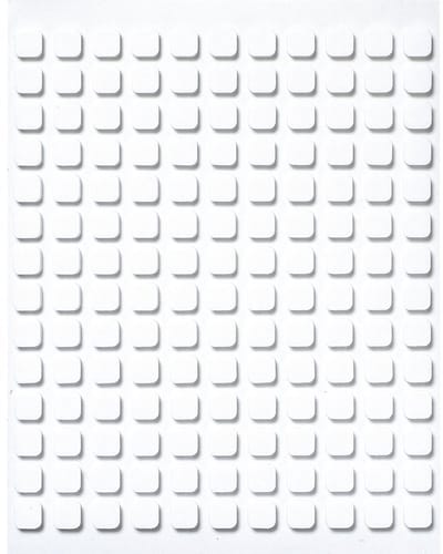 3391000 3D-plakplaatjes, 6,5 x 6,5 x 2 mm, plaat à 154 kleefpads, vierkant, dubbelzijdig klevend