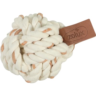 Hondenspeelgoed touwbal Zolux Leather Touch