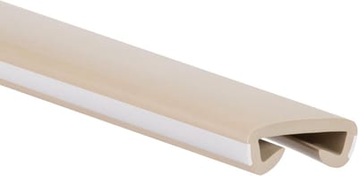 PVC Leuning Profiel - Trapleuning Rubber - Trappenhuis Beveiligen - Flexibel Thermoplastisch Materiaal - 40 x 8 mm - Beige-wit