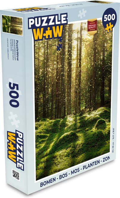 Puzzel Bomen - Bos - Mos - Planten - Zon - Natuur - Legpuzzel - Puzzel 500 stukjes