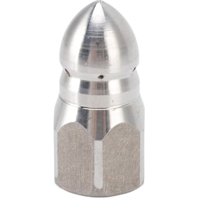 Buse de pulvérisation pour nettoyeur haute pression Acier inoxydable Buse de jet pour égouts pour nettoyage de tuyaux industriels Filetage interne G1 4 white