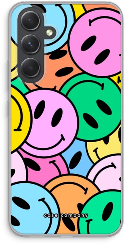 Case Company® - Hoesje geschikt voor Samsung Galaxy A54 hoesje - Smiley N°1 - Soft Cover Telefoonhoesje - Bescherming aan alle Kanten en Schermrand