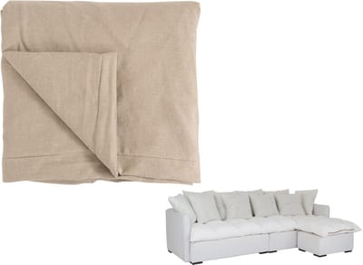 J-Line zetelhoes Beach - textiel - beige