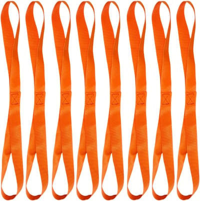 8 stuks - Spanbanden - Dubbele ringspanbanden - Voor motorfietsen, ATV's, UTV's, fietsen - Oranje