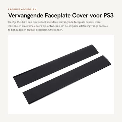 Dailygoods- Faceplate Vervangend - Links/Rechts Cover - PS3 Slim - Hoogwaardig ABS - Lichtgewicht - Slijtvast Ontwerp - Console Cover