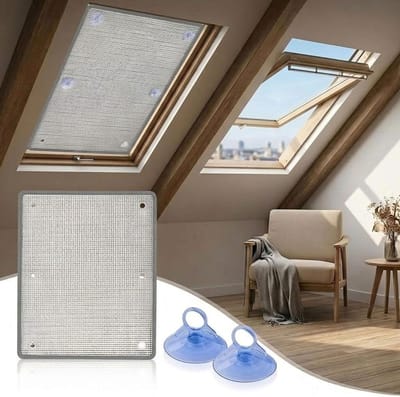 Raamfolie Isolatie - Privacyfolie Zonwering - Warmte Reguleren - Zuignap Bevestiging - 125x130cm - Grijs